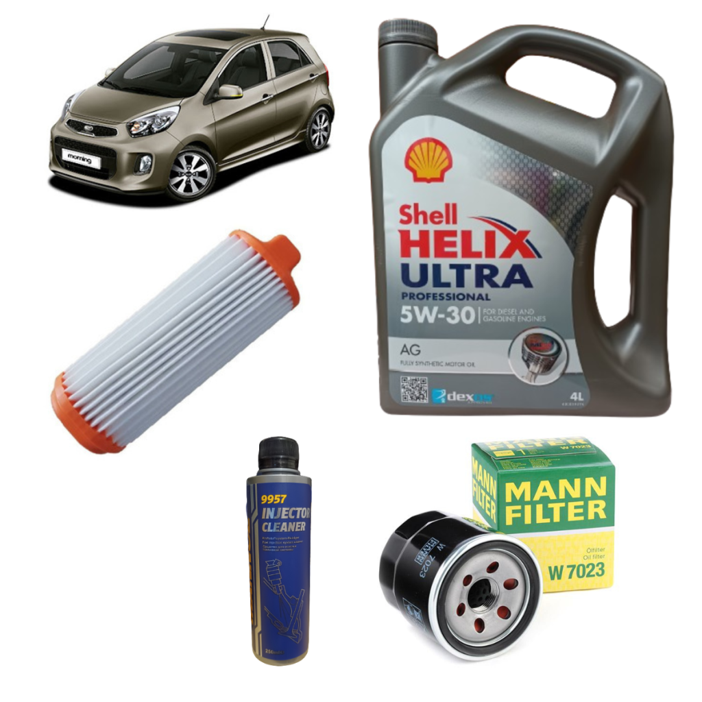 KIT MANTENCION KIA MORNING 1.0 1.2 2017 - 2024 SHELL 5W30 - LubriemeChile